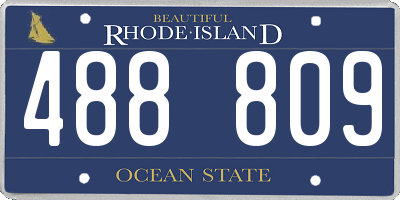 RI license plate 488809