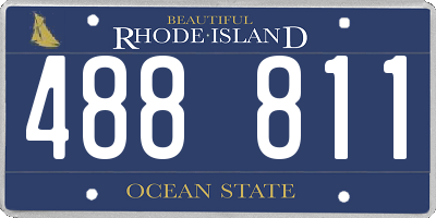 RI license plate 488811