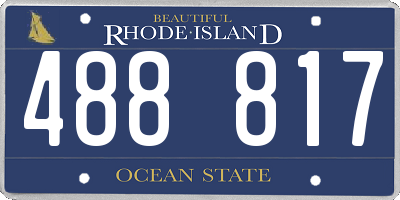 RI license plate 488817