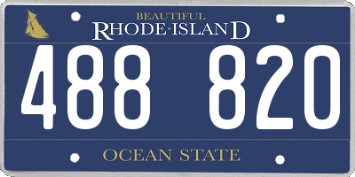 RI license plate 488820