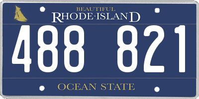 RI license plate 488821