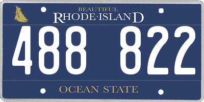 RI license plate 488822