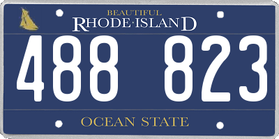RI license plate 488823