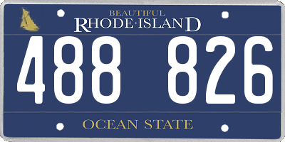 RI license plate 488826