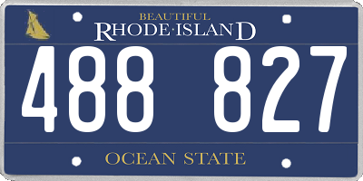 RI license plate 488827