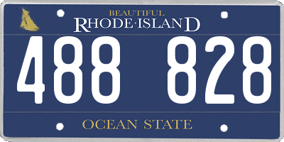 RI license plate 488828