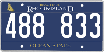 RI license plate 488833