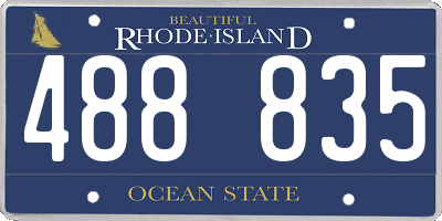 RI license plate 488835