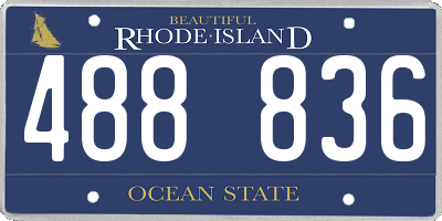 RI license plate 488836