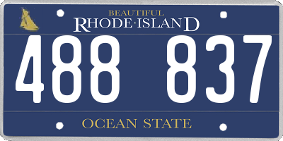 RI license plate 488837