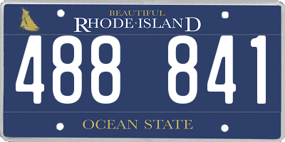 RI license plate 488841