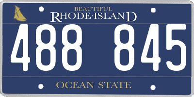 RI license plate 488845