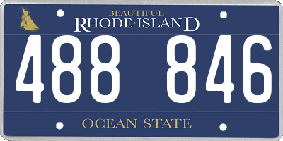 RI license plate 488846