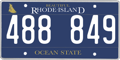 RI license plate 488849
