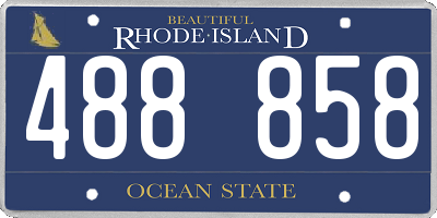 RI license plate 488858
