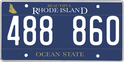 RI license plate 488860
