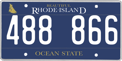 RI license plate 488866