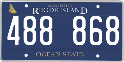 RI license plate 488868