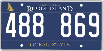 RI license plate 488869