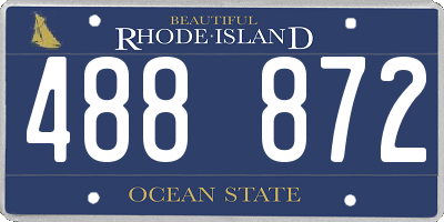 RI license plate 488872