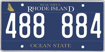 RI license plate 488884