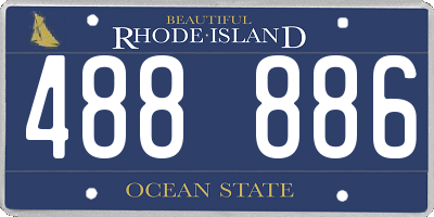 RI license plate 488886
