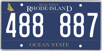 RI license plate 488887