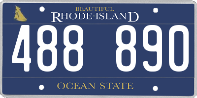 RI license plate 488890