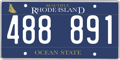 RI license plate 488891