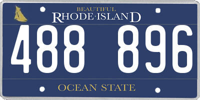 RI license plate 488896
