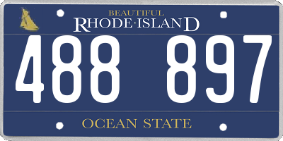 RI license plate 488897