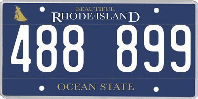 RI license plate 488899