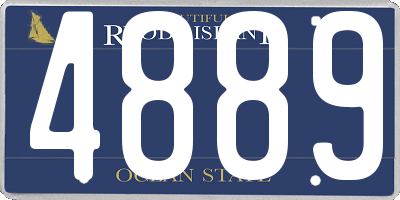RI license plate 4889