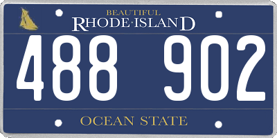 RI license plate 488902