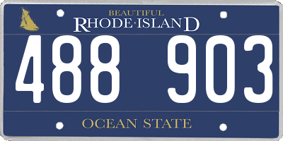 RI license plate 488903