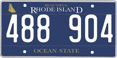 RI license plate 488904