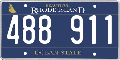 RI license plate 488911