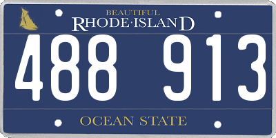 RI license plate 488913