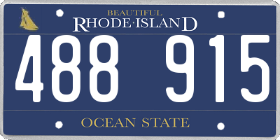 RI license plate 488915