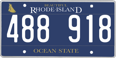 RI license plate 488918