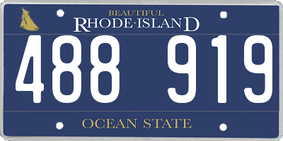 RI license plate 488919