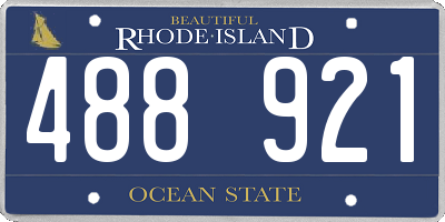 RI license plate 488921