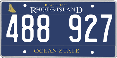 RI license plate 488927