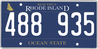 RI license plate 488935