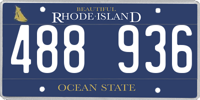RI license plate 488936