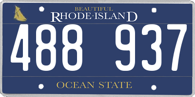 RI license plate 488937