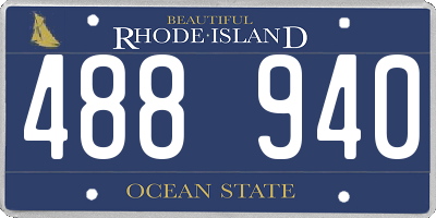 RI license plate 488940