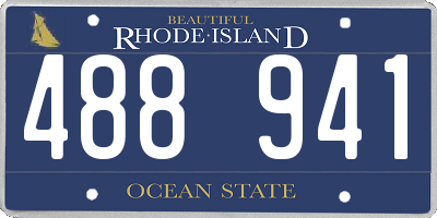 RI license plate 488941