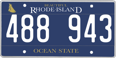 RI license plate 488943