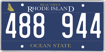 RI license plate 488944